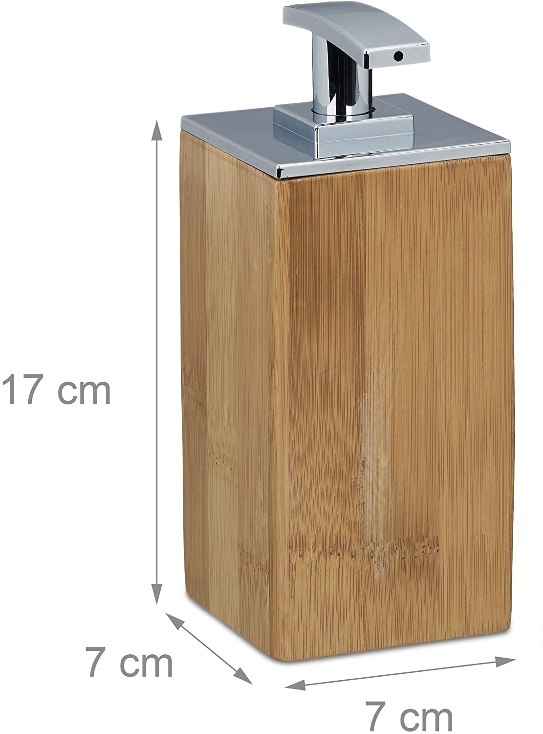 Relaxdays Σαπουνοθήκη Dispenser από Bamboo - Natural - 4052025205461