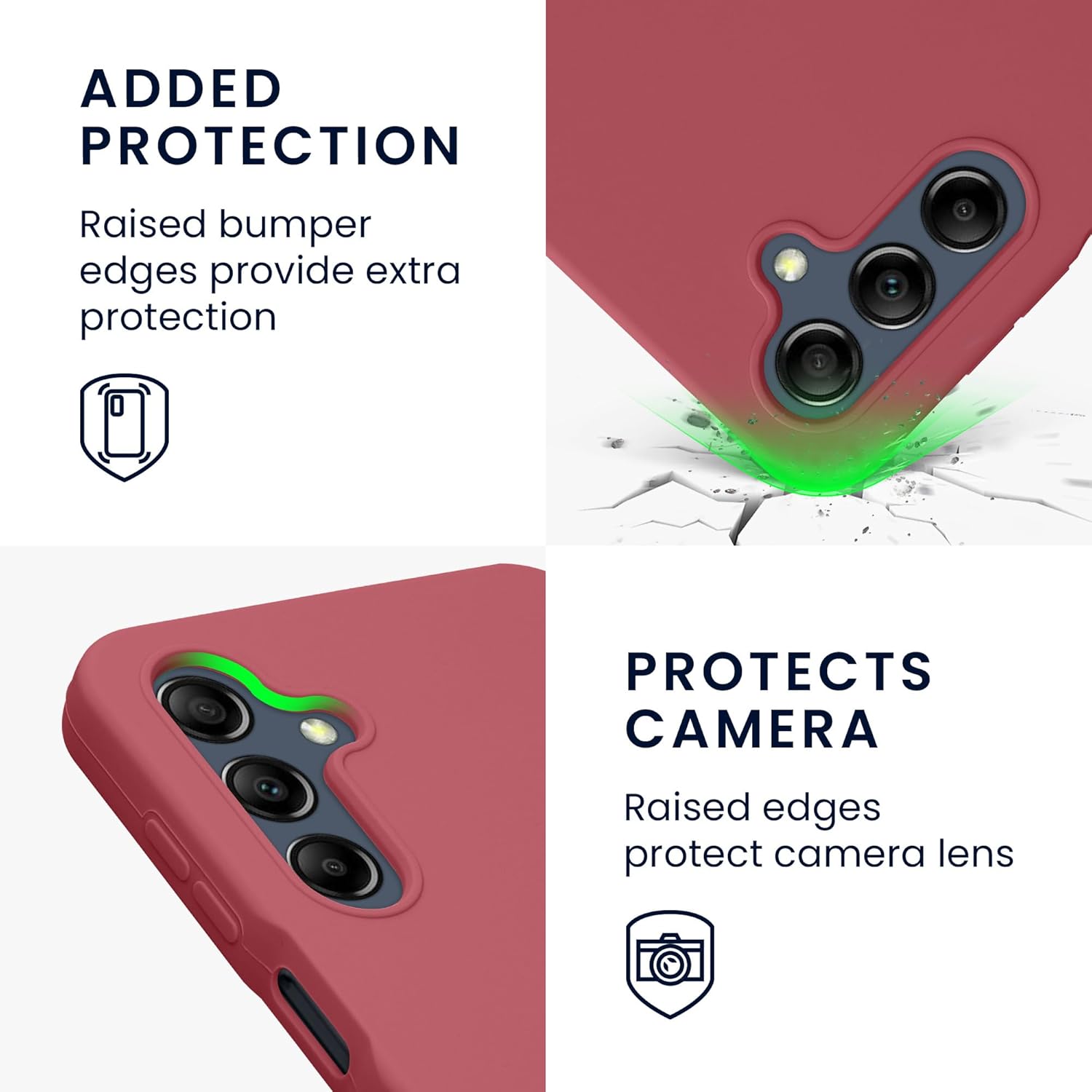 KW Samsung Galaxy A16 4G / A16 5G Θήκη Σιλικόνης Rubberized TPU - Dark Rose