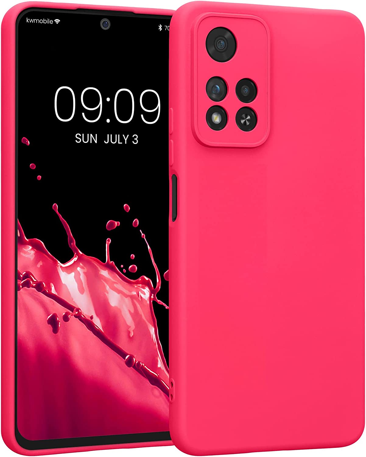 KW Xiaomi Redmi Note 11 Pro+ 5G Θήκη Σιλικόνης Rubberized TPU - Neon Pink - 58097.77