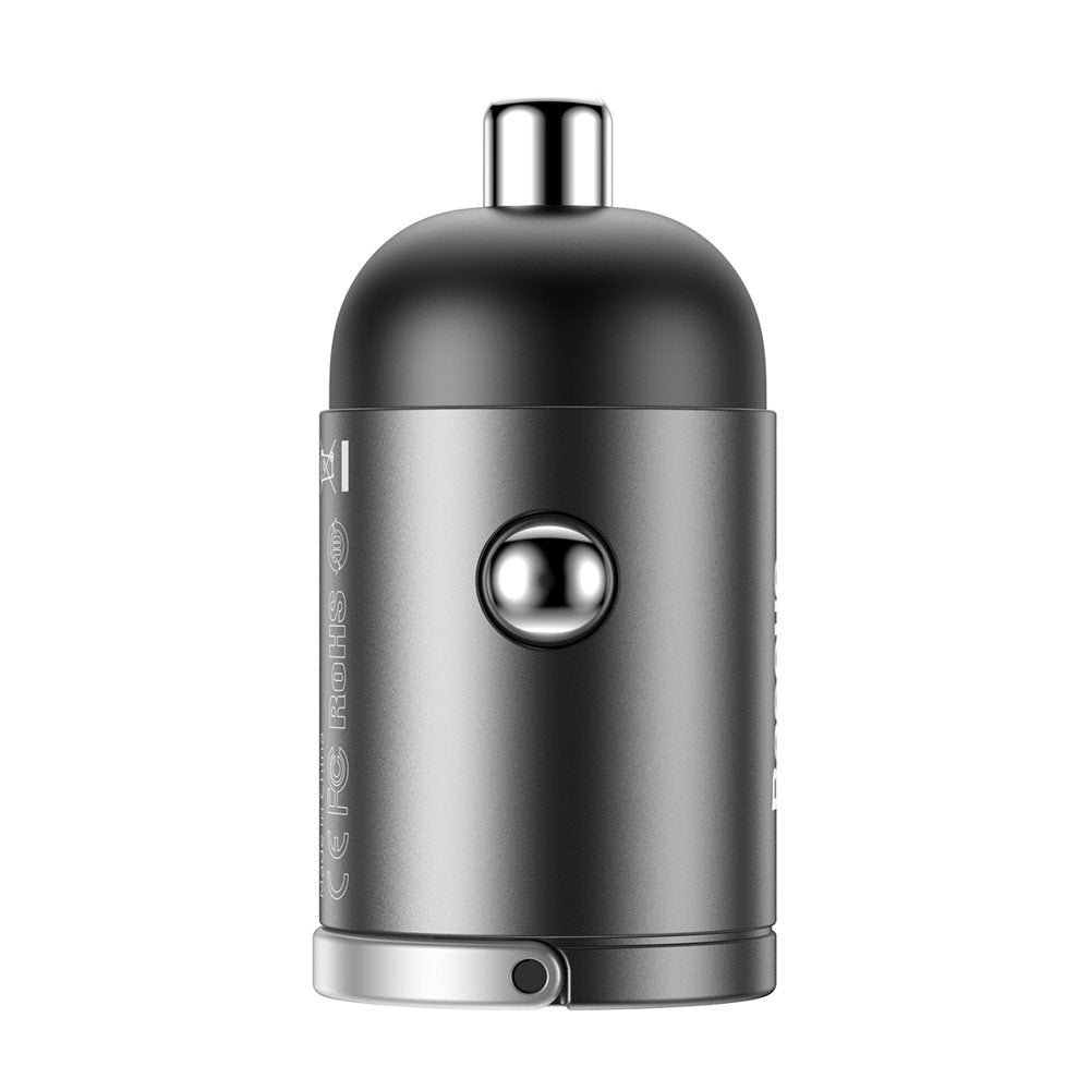 Baseus Tiny Star Mini Car Charger - Φορτιστής Αυτοκινήτου 30W με 1 Θύρα Type-C - Grey - VCHX-B0G