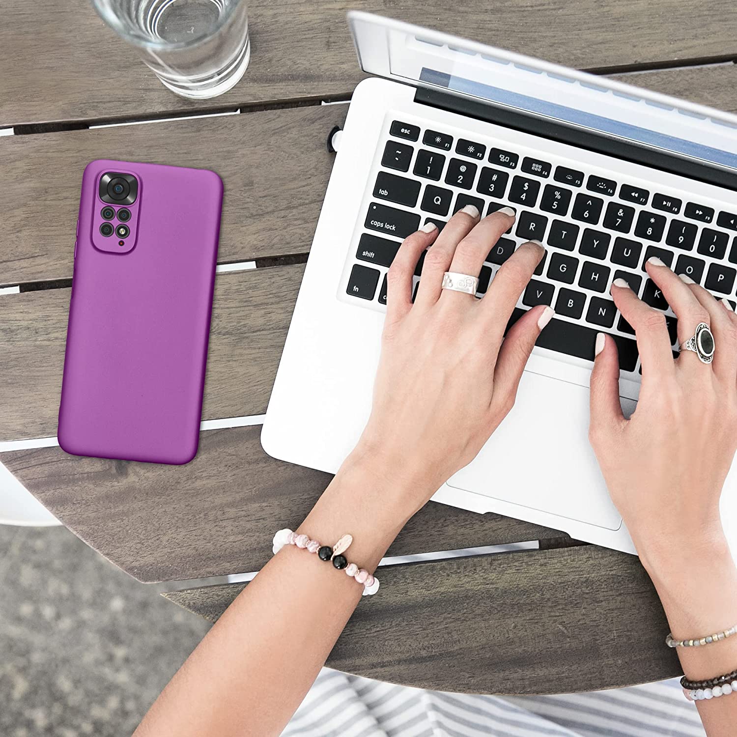 KW Xiaomi Redmi Note 11 / Redmi Note 11S Θήκη Σιλικόνης TPU - Metallic Purple - 58651.240