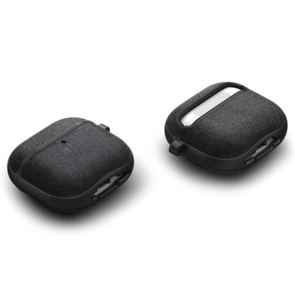 Spigen AirPods 4 Θήκη Urban Fit από Σιλικόνη και Ύφασμα - Black
