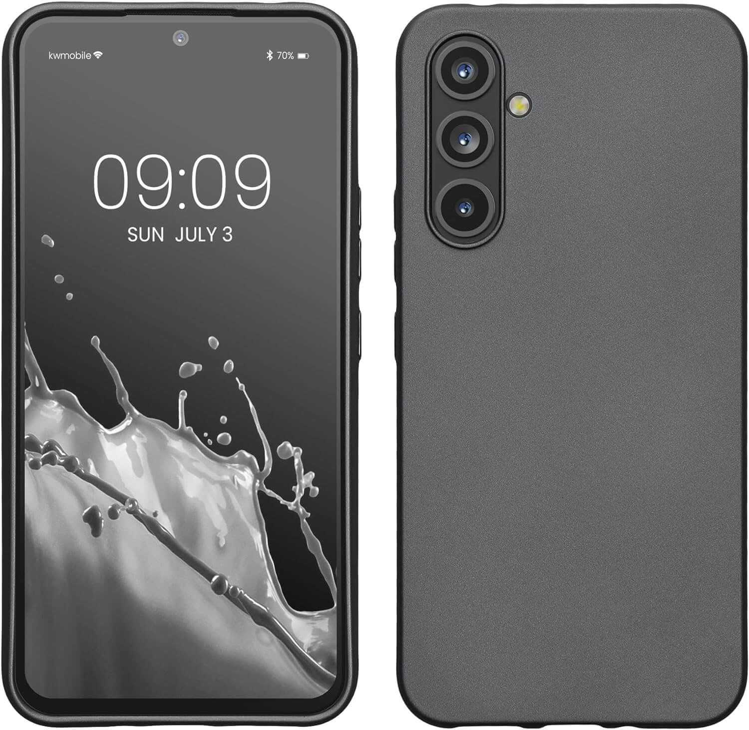 KW Samsung Galaxy A54 5G Θήκη Σιλικόνης TPU - Metallic Grey - 60797.232