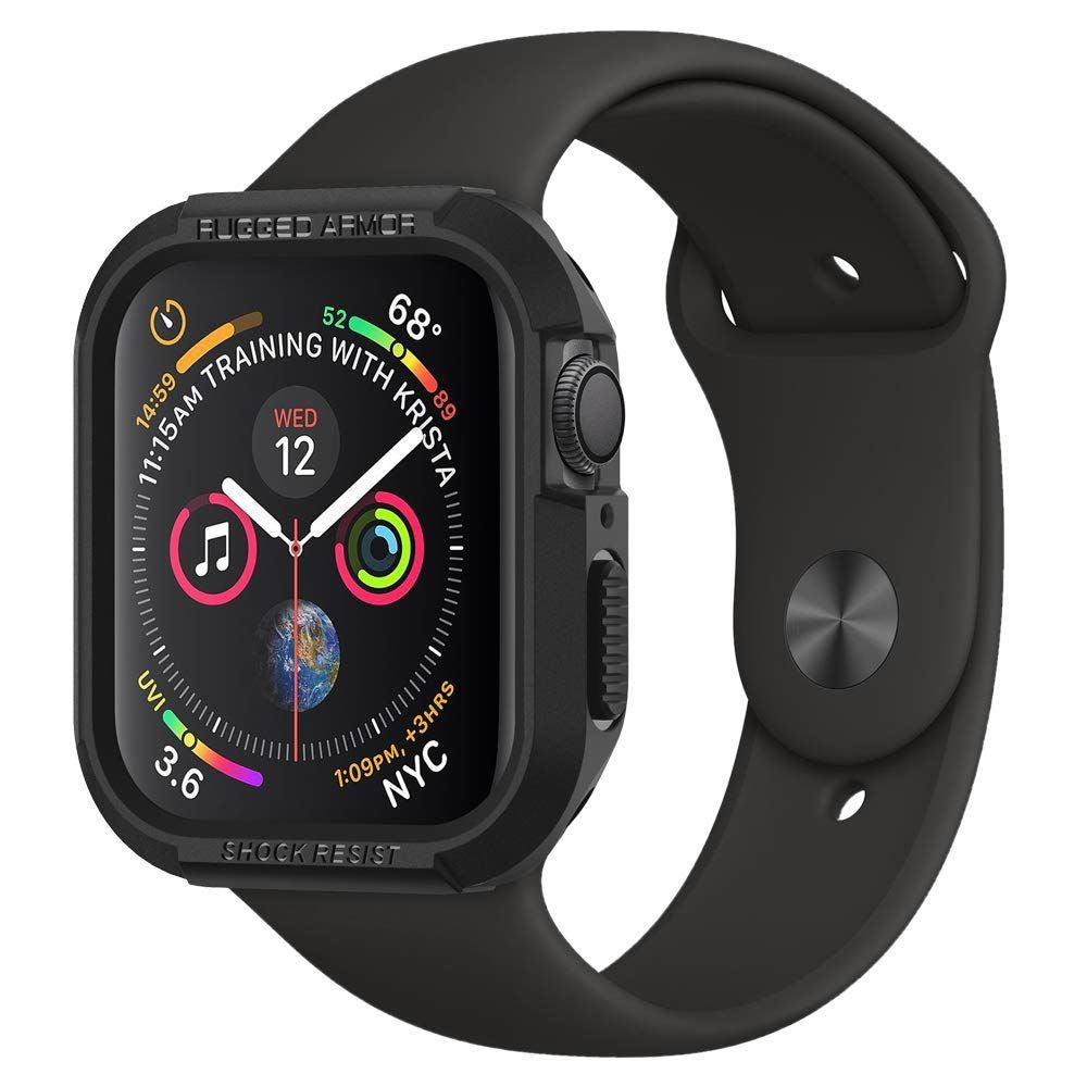 Spigen Θήκη Apple Watch 4 / 5 / 6 / SE / SE 2 40mm Rugged Armor - Black