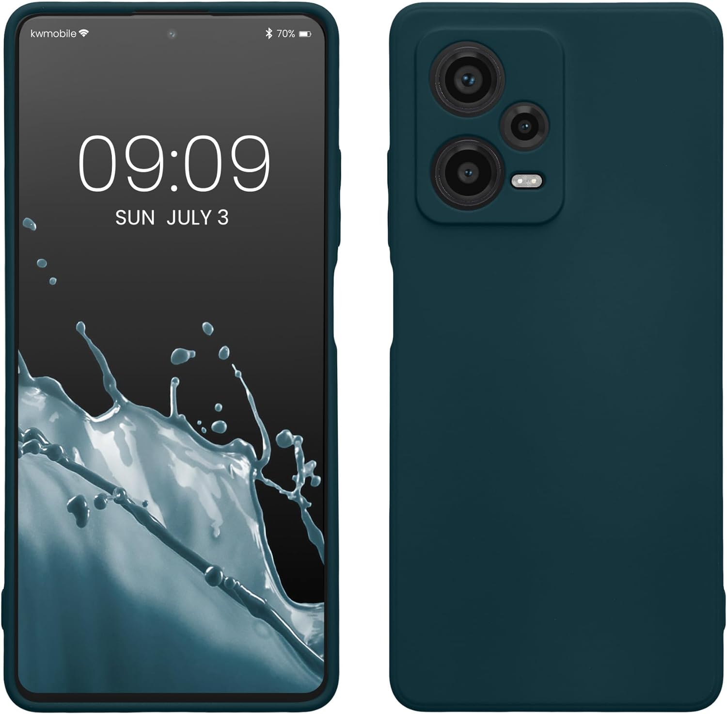KW Xiaomi Redmi Note 12 Pro+ Θήκη Σιλικόνης Rubberized TPU - Matte Petrol