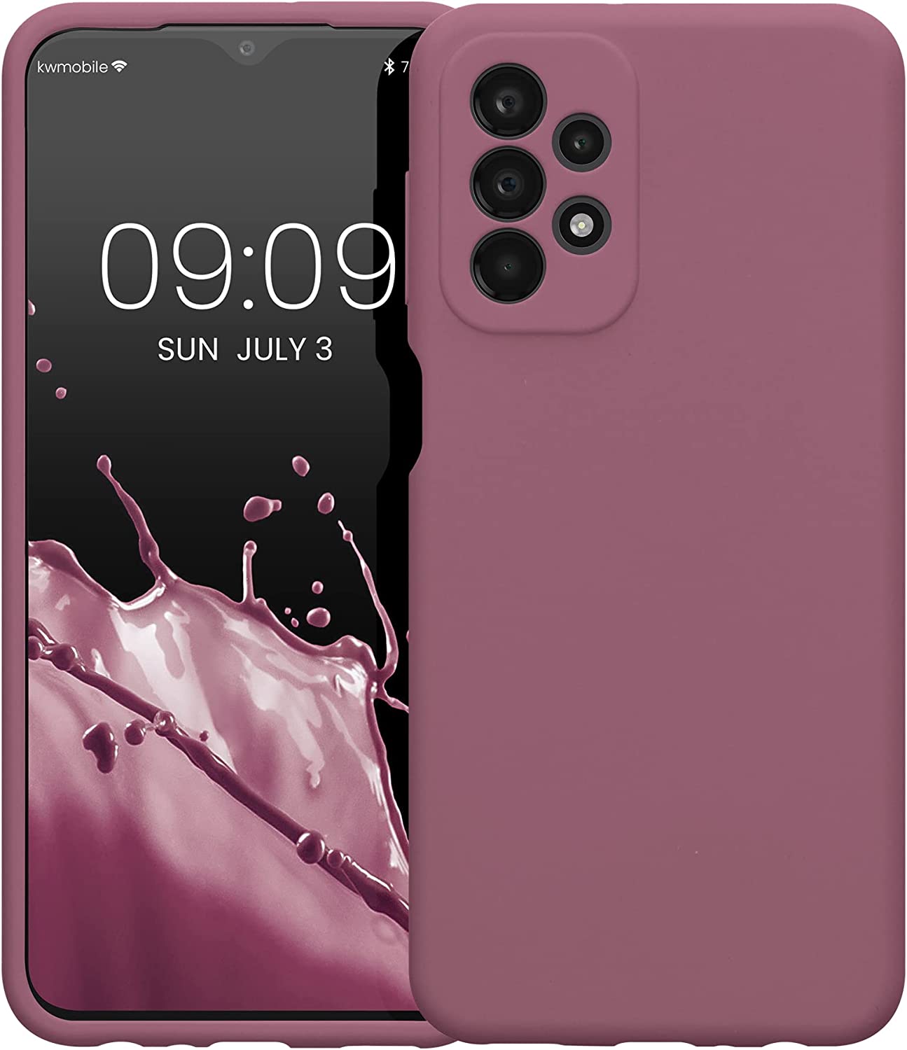 KW Samsung Galaxy A23 5G Θήκη Σιλικόνης Rubberized TPU - Dark Rose - 57829.167