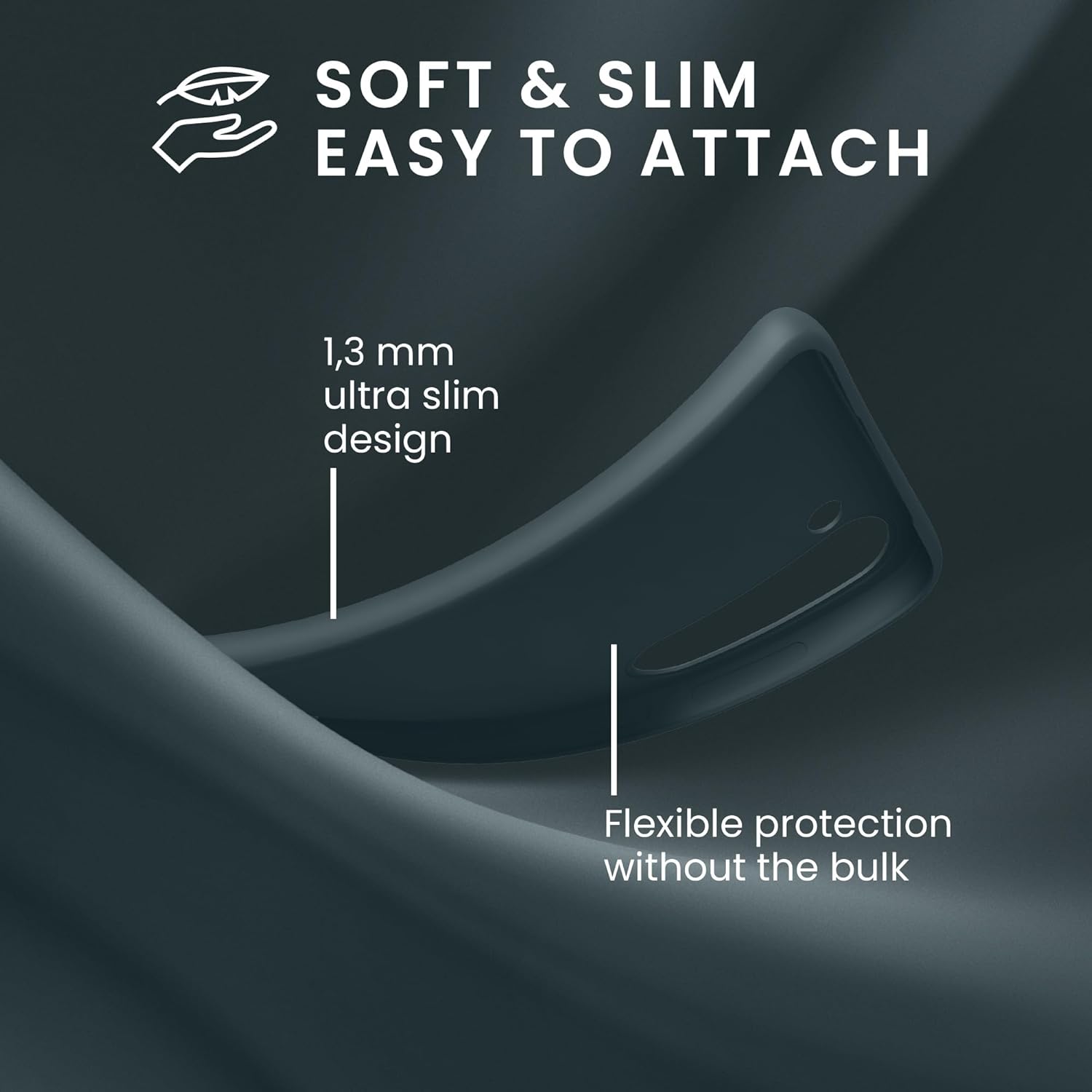 KW Samsung Galaxy A55 5G Λεπτή Θήκη Σιλικόνης TPU - Dark Slate