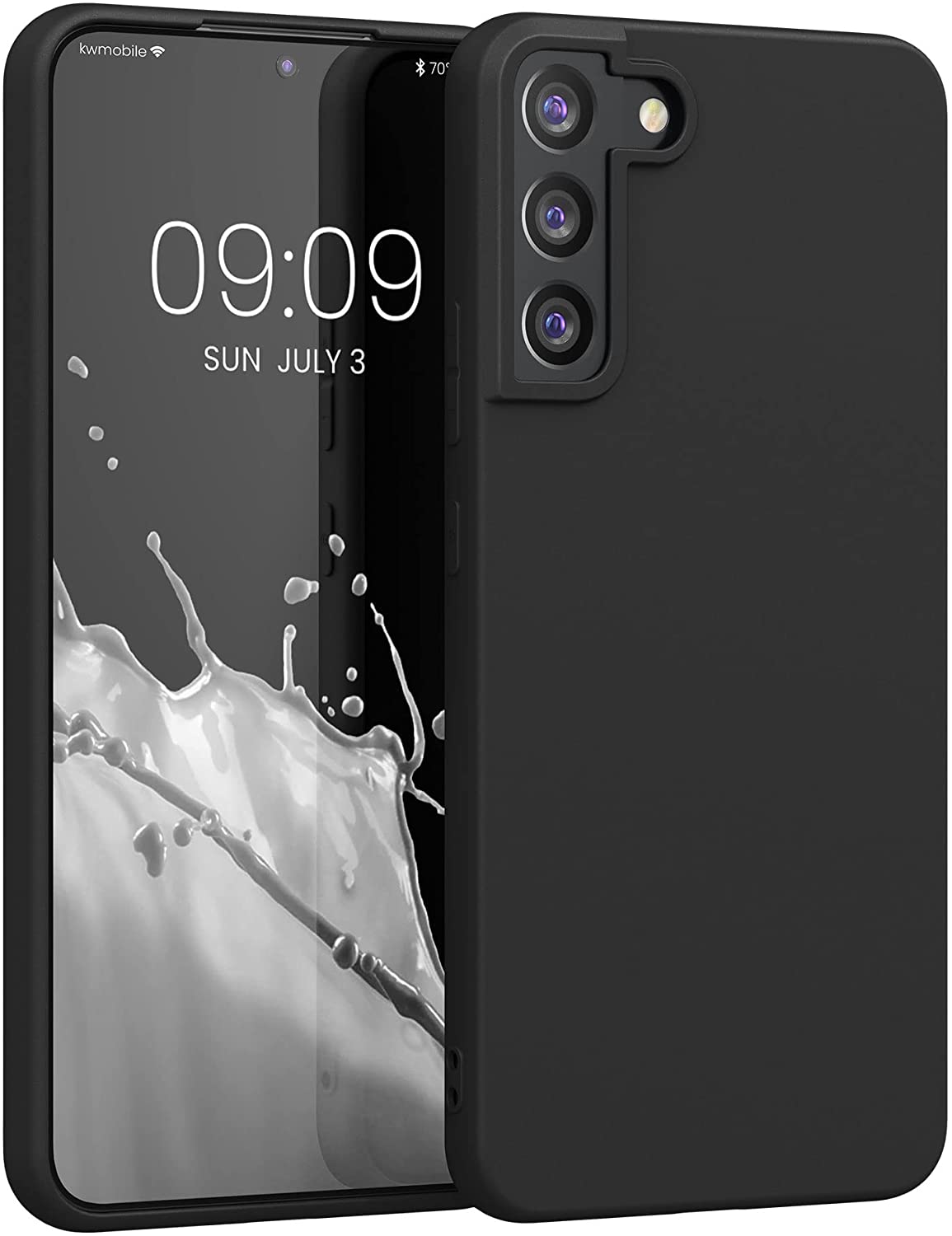 KW Samsung Galaxy S22 Plus Θήκη Σιλικόνης TPU - Matte Black - 56763.47