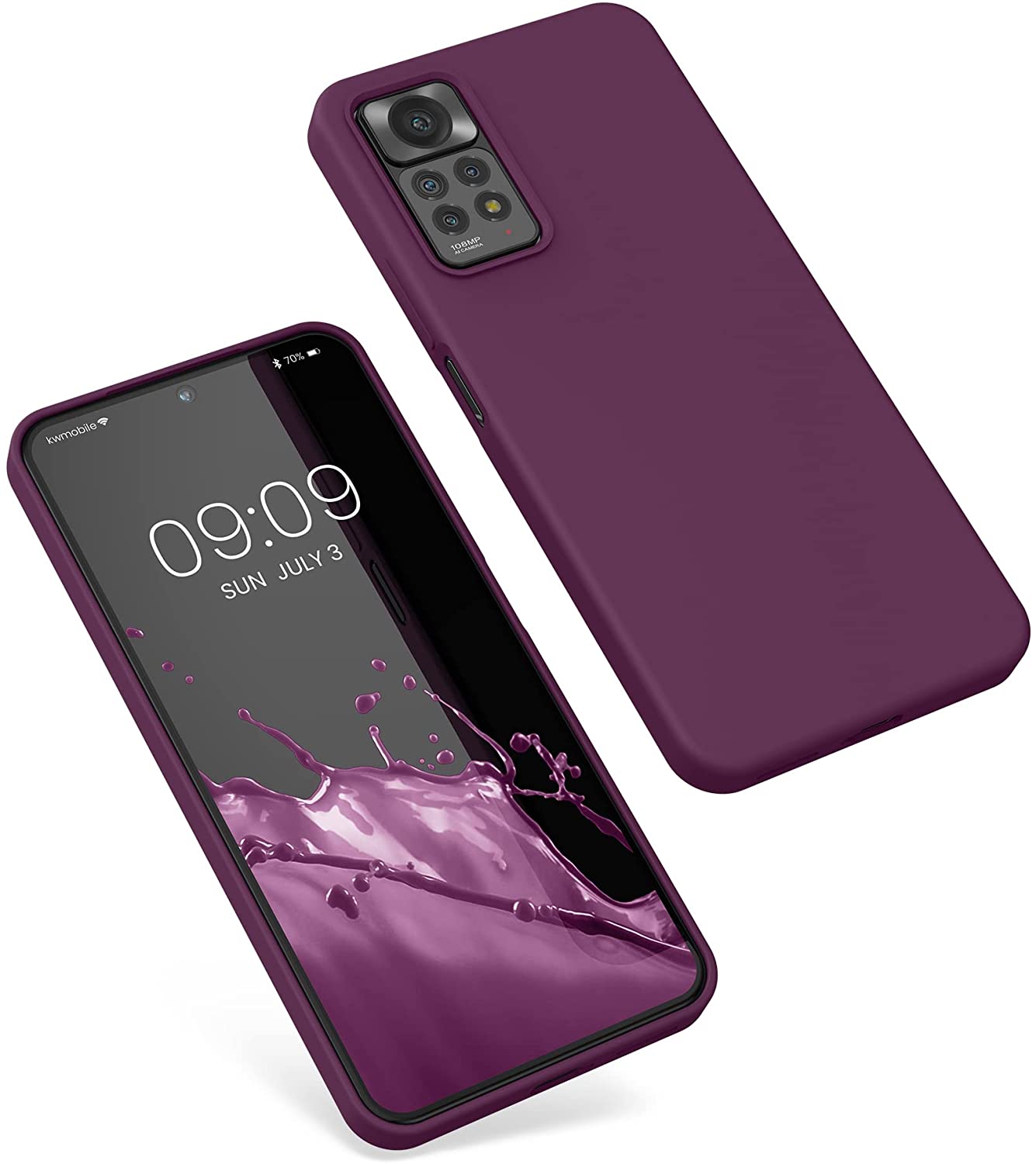 KW Xiaomi Redmi Note 11 Pro / Note 11 Pro 5G Θήκη Σιλικόνης Rubberized TPU - Bordeaux Purple - 57373.187