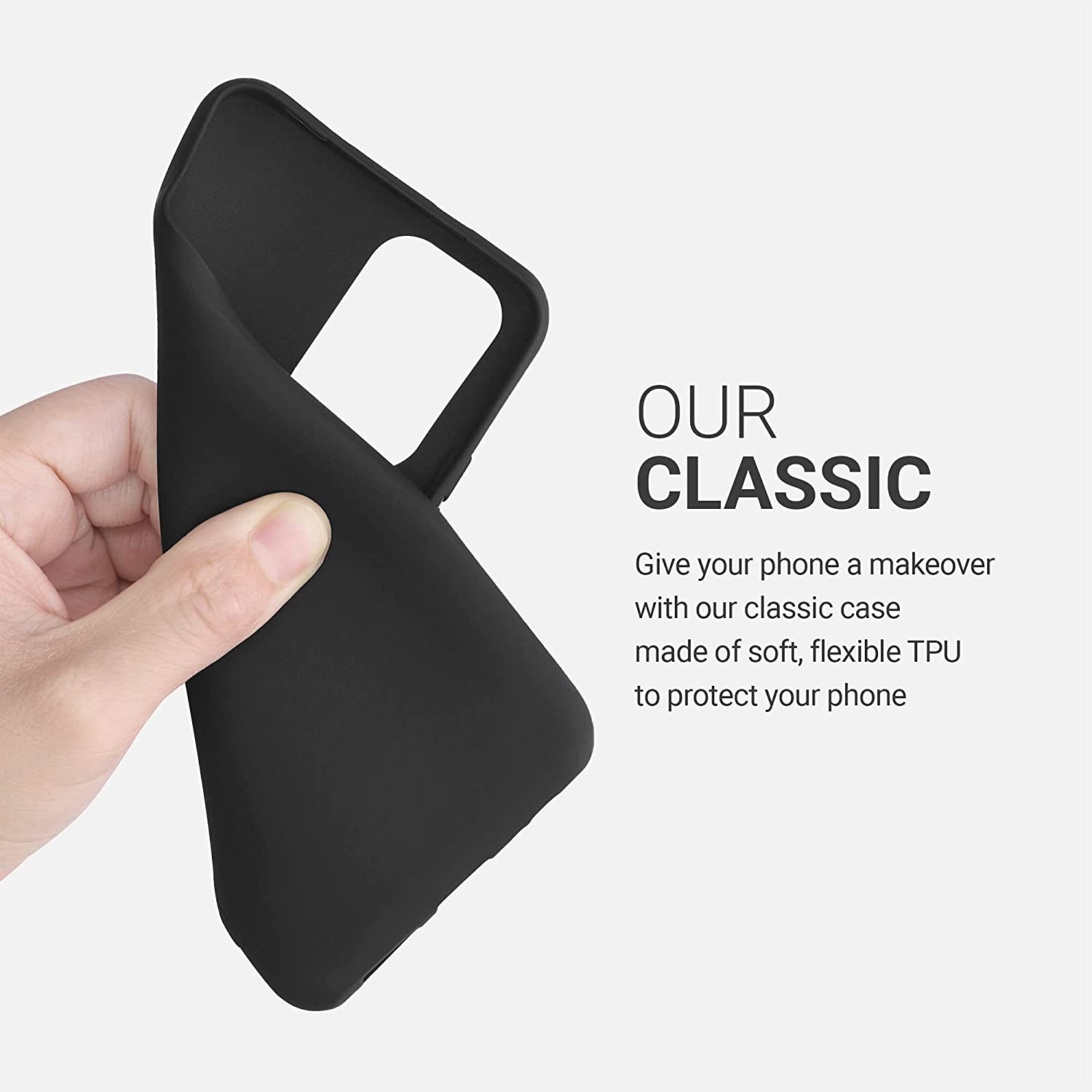 KW Xiaomi Redmi Note 10 / Note 10s / Poco M5s Θήκη Σιλικόνης TPU - Matte Black - 54541.47