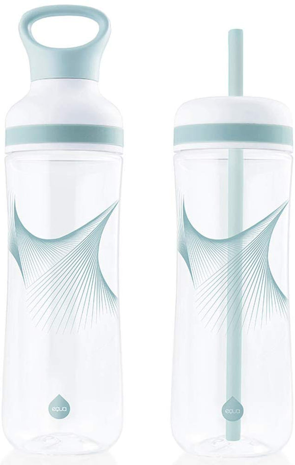 Equa Flow Wave 2in1 Πλαστικό Μπουκάλι Νερού BPA Free - 800ml - Blue / Διάφανο