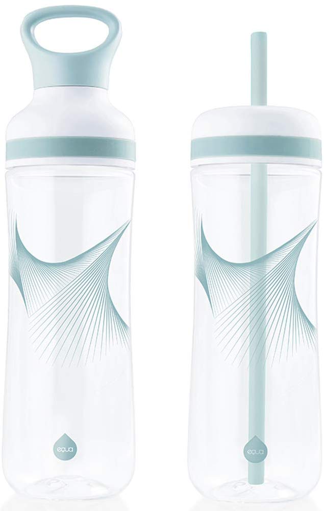 Equa Flow Wave 2in1 Πλαστικό Μπουκάλι Νερού BPA Free - 800ml - Blue / Διάφανο