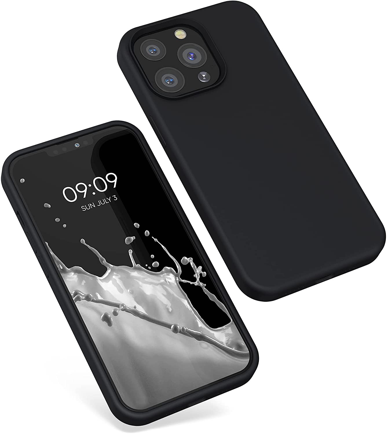 KW iPhone 13 Pro Θήκη Σιλικόνης Rubberized TPU - Black - 55880.01