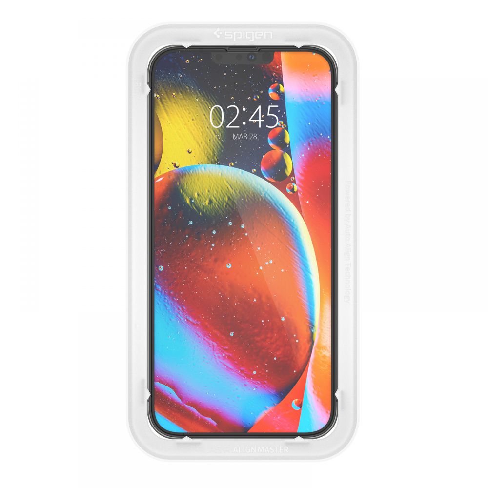Spigen iPhone 13 / iPhone 13 Pro FC AlignMaster 2.5D Full Screen Case Friendly Tempered Glass Αντιχαρακτικό Γυαλί Οθόνης 9H - 2 Τεμάχια - Black