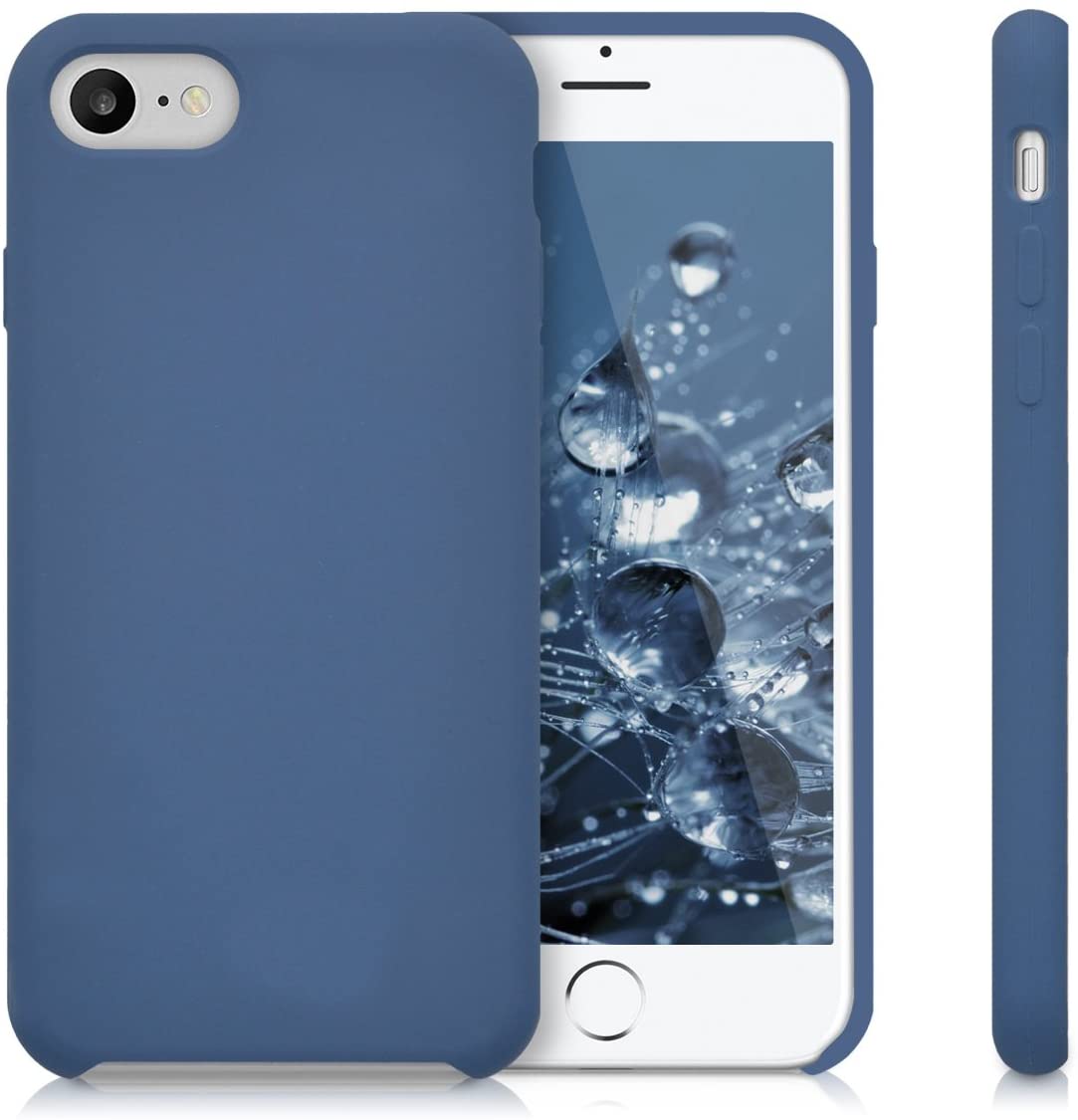 KW iPhone SE 2022 / SE 2020 / 7 / 8 Θήκη Σιλικόνης Rubber TPU - Dark Blue - 40225.17