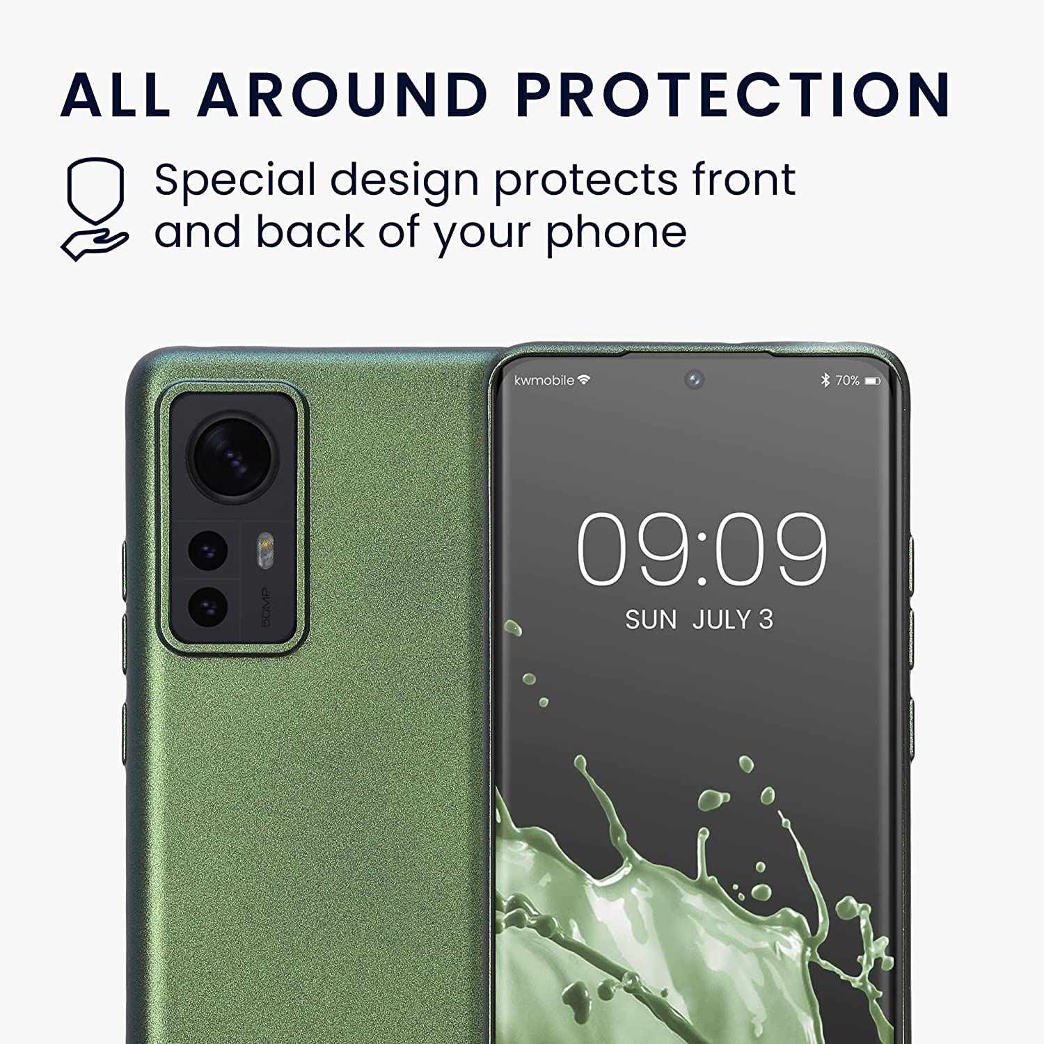KW Xiaomi 12 / 12X Θήκη Σιλικόνης TPU - Metallic Forest Green - 56238.233