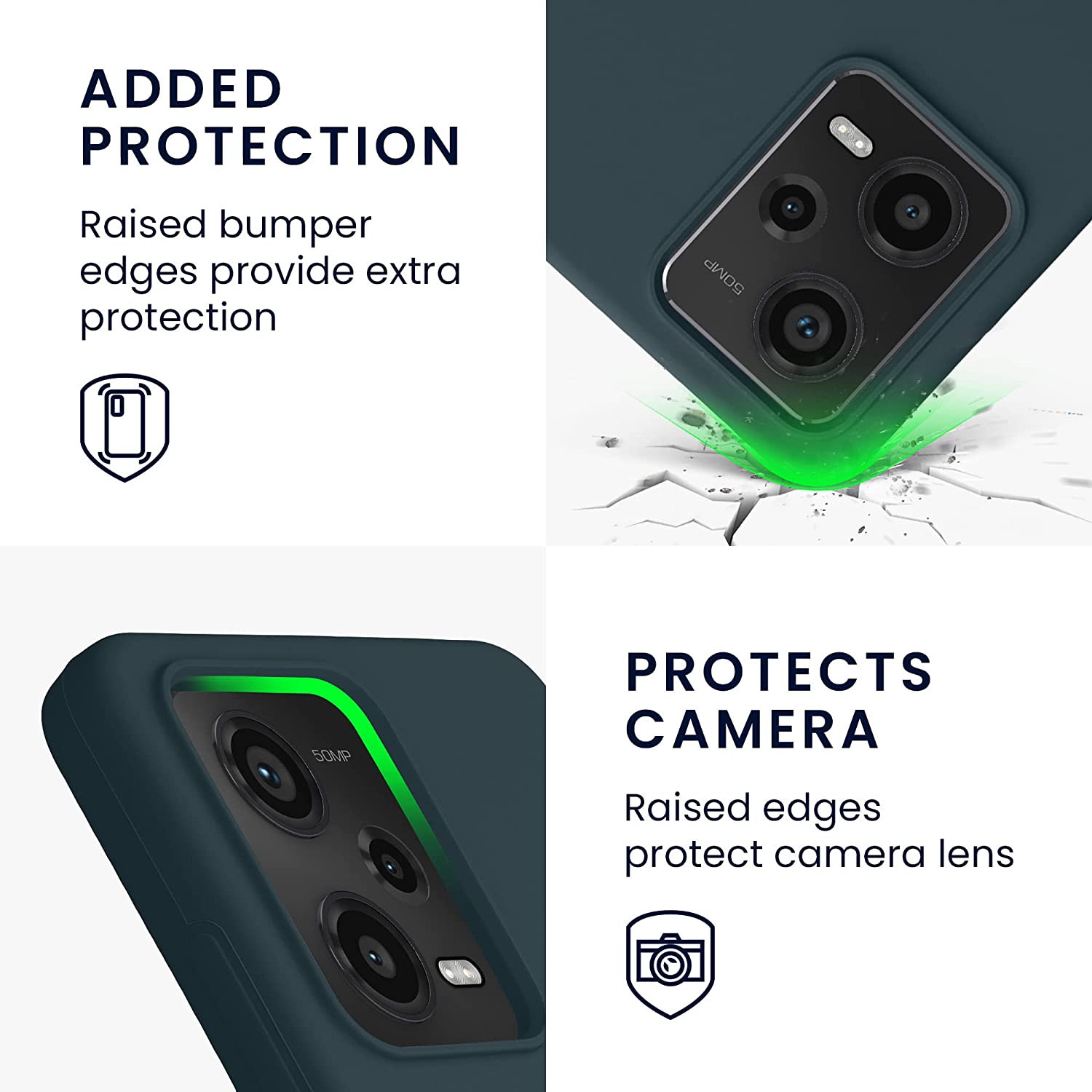 KW Xiaomi Redmi Note 12 Pro Θήκη Σιλικόνης Rubberized TPU - Dark Slate - 60690.202