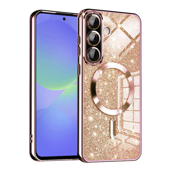 Techsuit Samsung Galaxy A36 5G / A56 5G - Luxury Glitter MagSafe - Θήκη Σιλικόνης - Rose Gold
