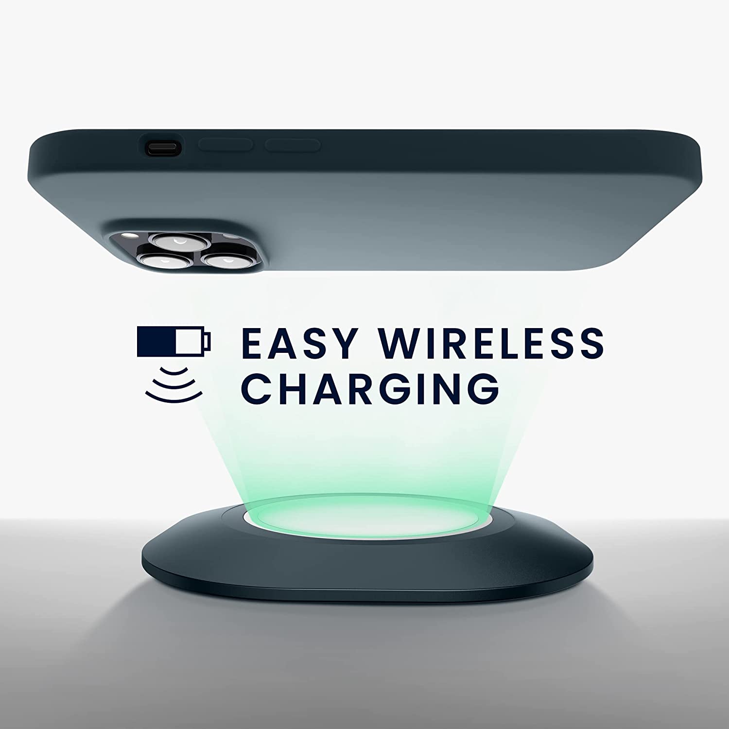 KW iPhone 14 Pro Θήκη Σιλικόνης TPU - Dark Slate - 59073.202