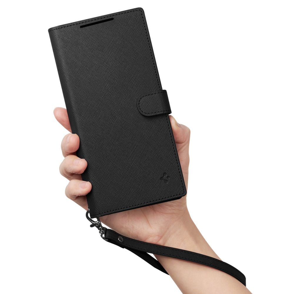 Spigen Samsung Galaxy S23 Ultra Wallet S Plus Θήκη Πορτοφόλι από Δερματίνη - Black