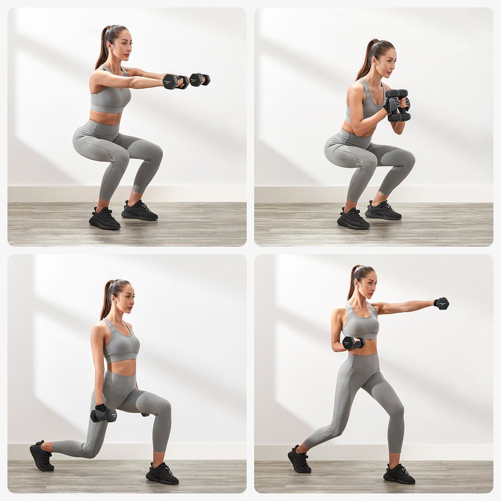 Songmics Σετ με 2 Βαράκια - 4 kg - Black - SYL068BK