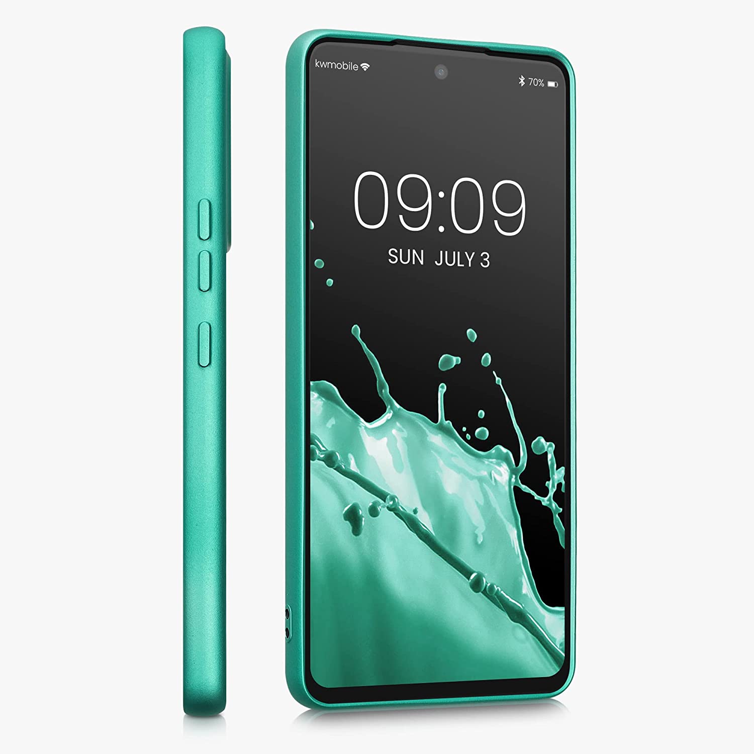 KW Samsung Galaxy A53 5G Θήκη Σιλικόνης TPU - Metallic Turquoise - 57958.128