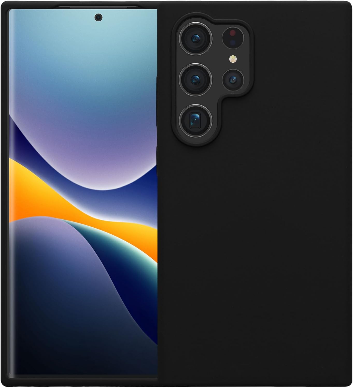 KW Samsung Galaxy S24 Ultra Θήκη Σιλικόνης Rubberized TPU - Black