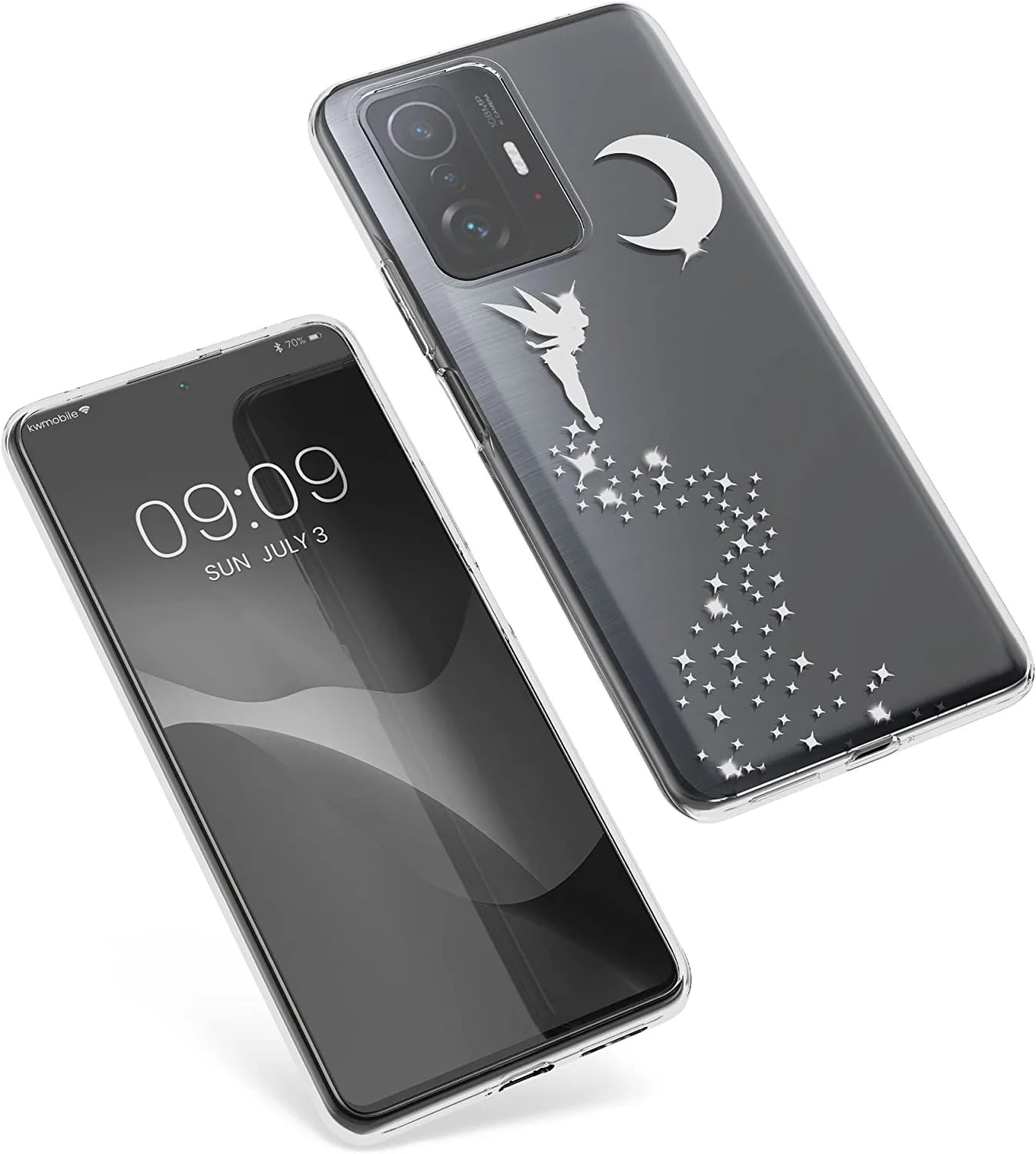 KW Xiaomi 11T / 11T Pro Θήκη Σιλικόνης TPU - Design Fairy Glitter - Silver / Διάφανη - 57086.04