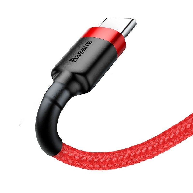 Baseus Cafule Cable Type-C 3A - Καλώδιο Γρήγορης Φόρτισης Type-C 1M - Red - CATKLF-B09
