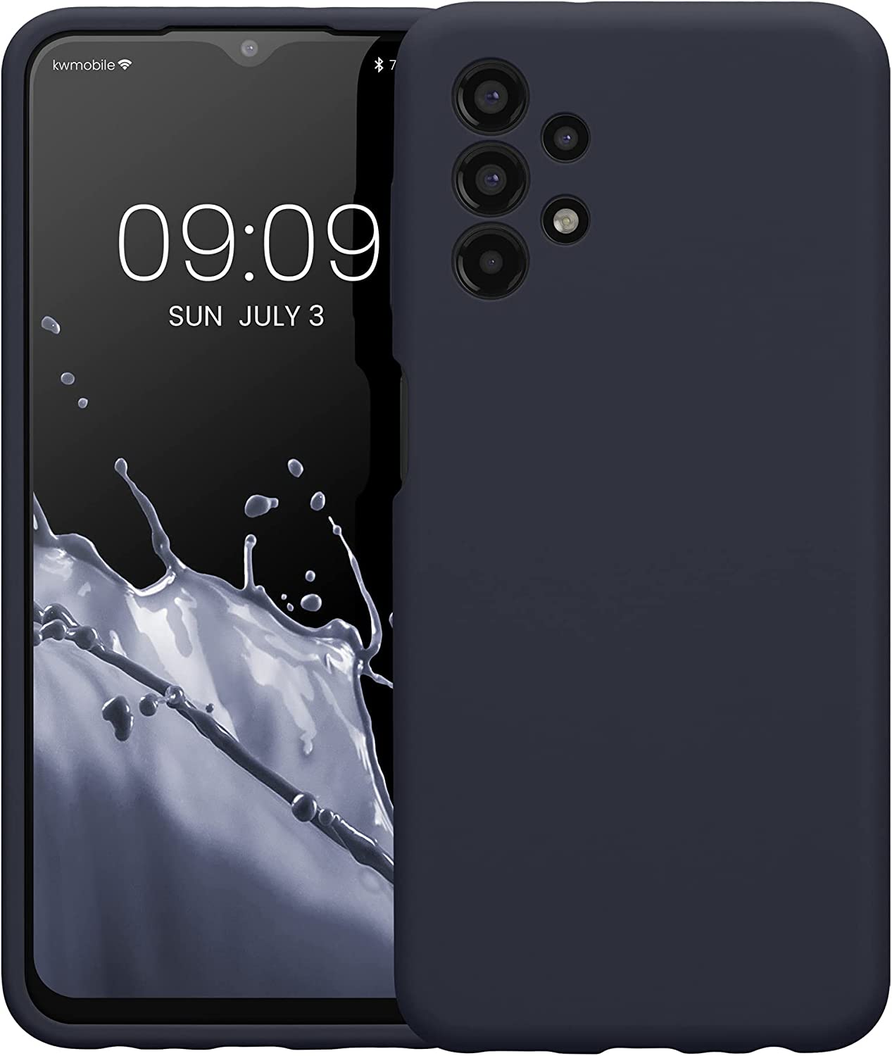 KW Samsung Galaxy A13 4G Θήκη Σιλικόνης Rubberized TPU - Blueberry Blue - 57832.186