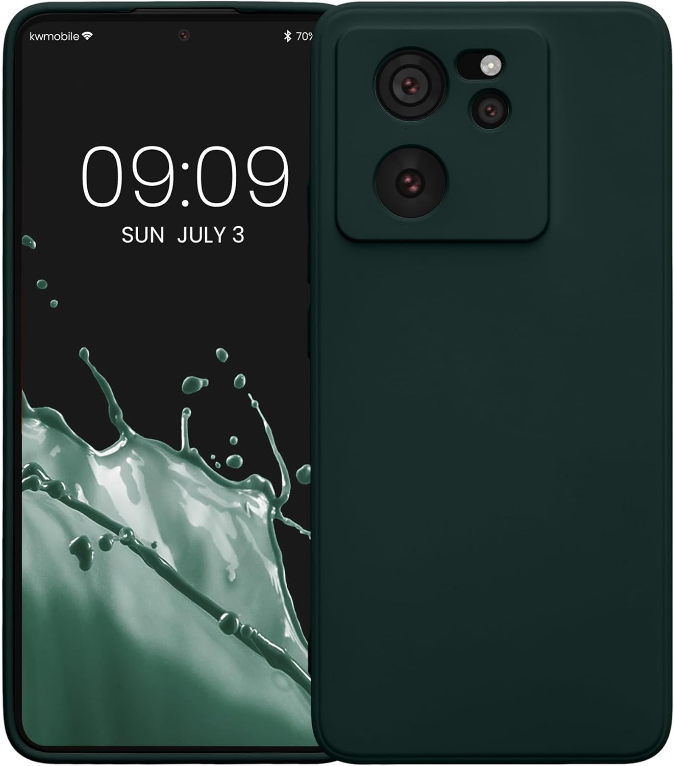 KW Xiaomi 13T / 13T Pro Λεπτή Θήκη Σιλικόνης Rubberized TPU - Moss Green