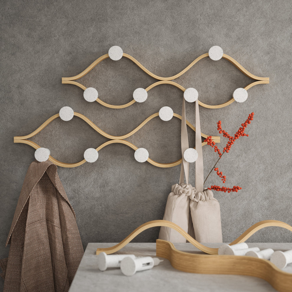 Umbra Montage Επιτοίχια Κρεμάστρα με 6 Γάντζους - White / Natural