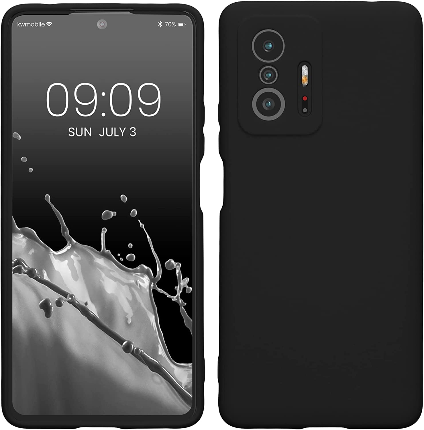 KW Xiaomi 11T / 11T Pro Θήκη Σιλικόνης Rubberized TPU - Black - 56573.01