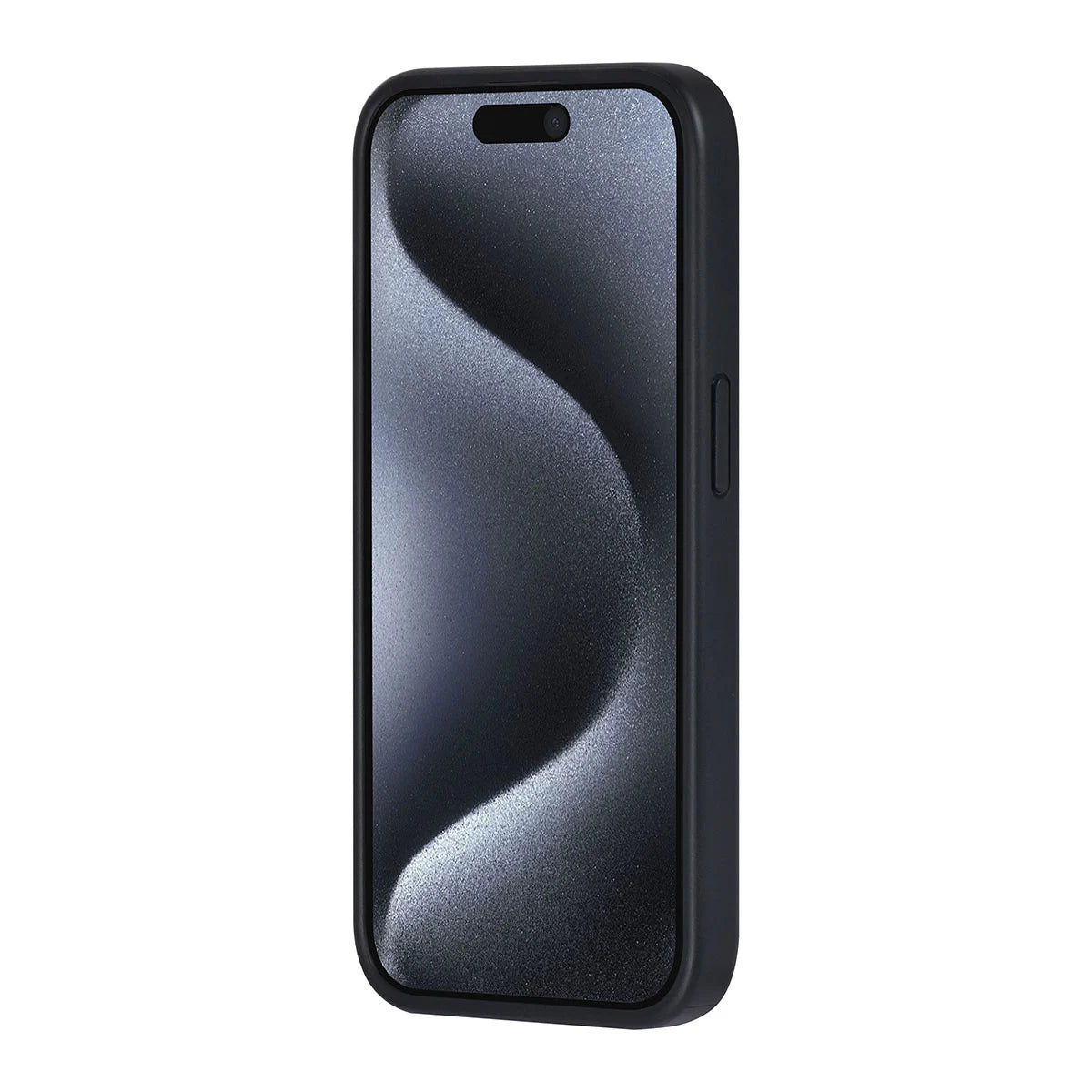 Tuniq iPhone 15 Pro - Σκληρή Θήκη από Δερματίνη με Αφαιρούμενη Θήκη Καρτών - Μαύρη