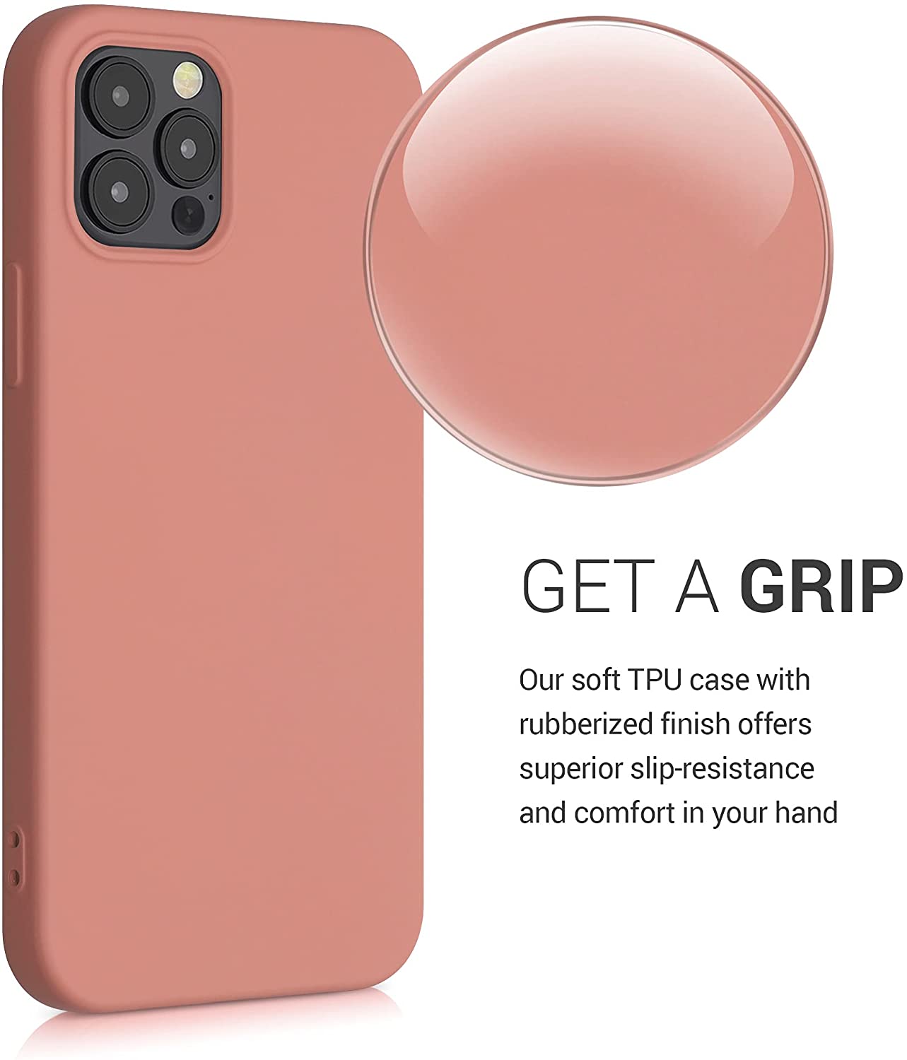 KW iPhone 12 / iPhone 12 Pro Θήκη Σιλικόνης Rubberized TPU - Blush Beauty - 53844.215