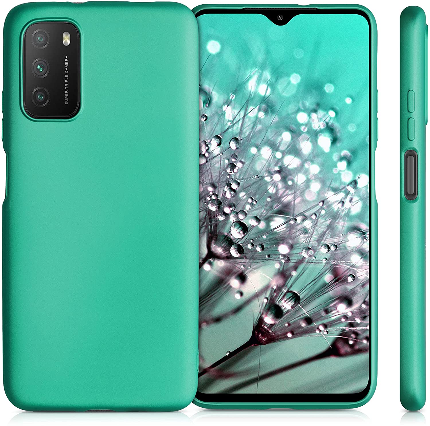 KW Xiaomi Poco M3 Θήκη Σιλικόνης TPU - Metallic Turquoise - 53973.128