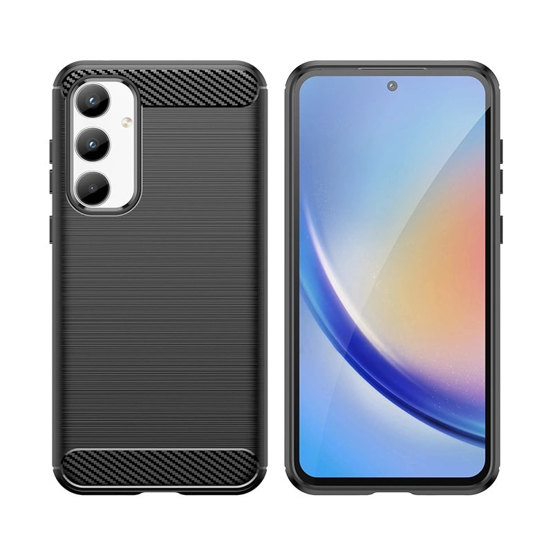 OEM Samsung Galaxy A35 5G Θήκη Rugged Carbon TPU - Black
