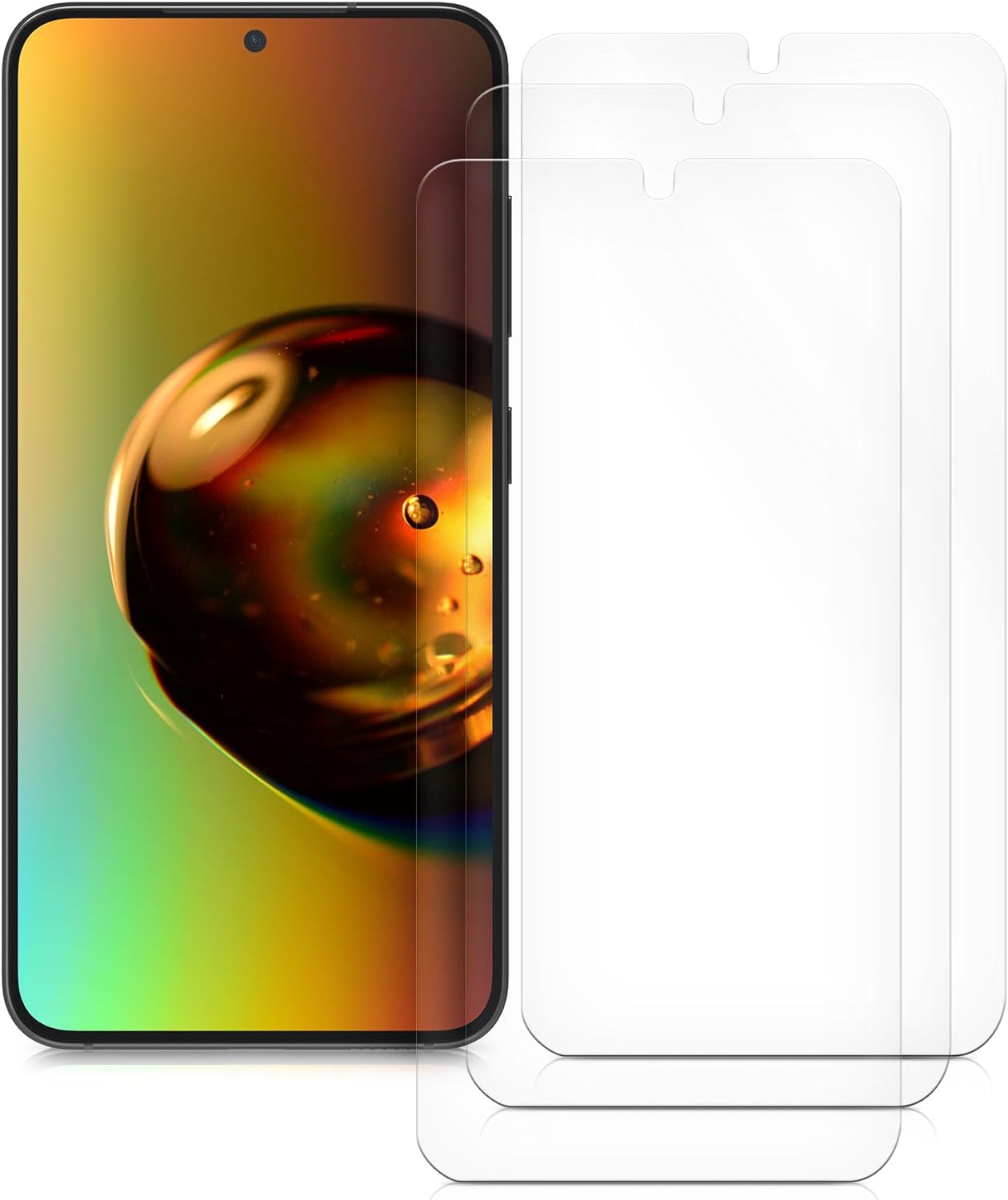 KW Samsung Galaxy S24+ Τρεις Μεμβράνες Προστασίας Οθόνης - Διάφανες