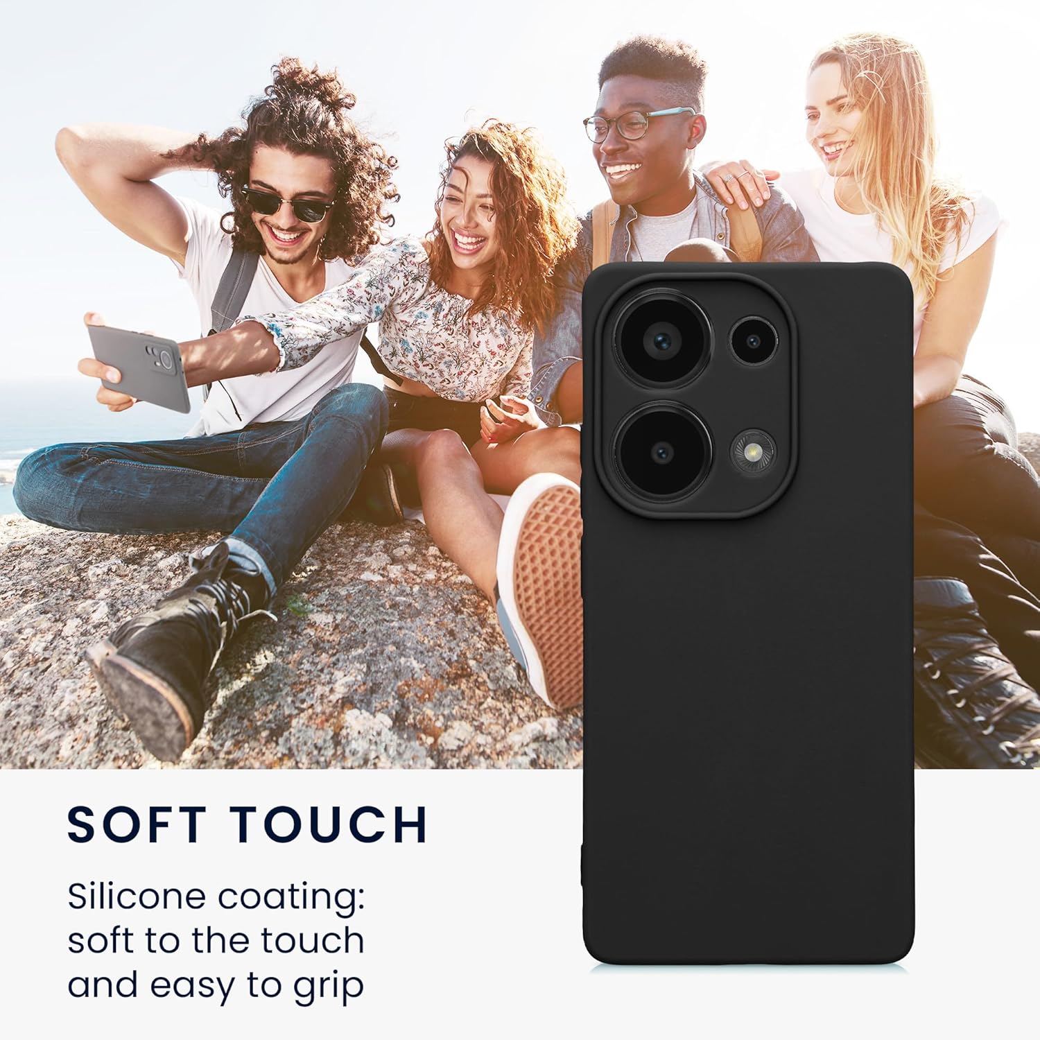 KW Xiaomi Redmi Note 13 Pro 4G Θήκη Σιλικόνης TPU - Matte Black