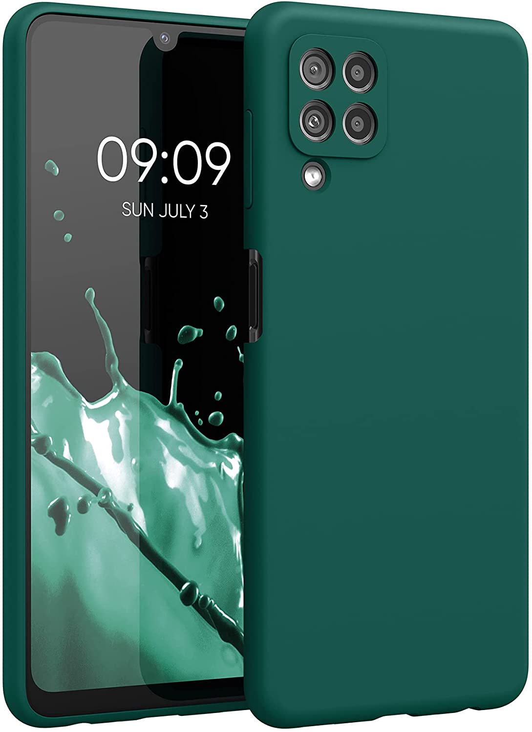 KW Samsung Galaxy A22 4G Θήκη Σιλικόνης Rubberized TPU - Turquoise Green - 55500.184