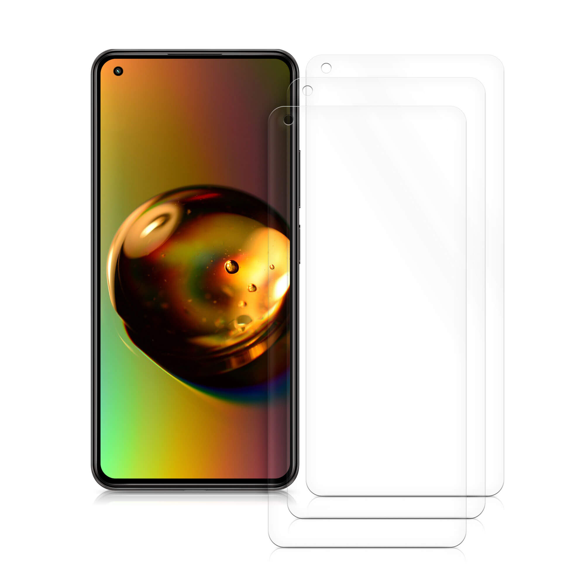 KW Xiaomi Mi 11 Lite / Mi 11 Lite 5G - Τρεις Μεμβράνες Προστασίας Οθόνης - Διάφανες - 57232.1