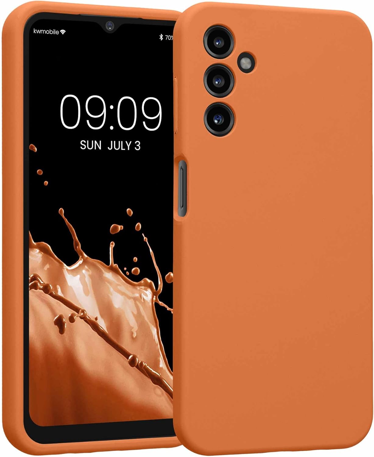 KW Samsung Galaxy A14 5G Θήκη Σιλικόνης Rubberized TPU - Warm Apricot