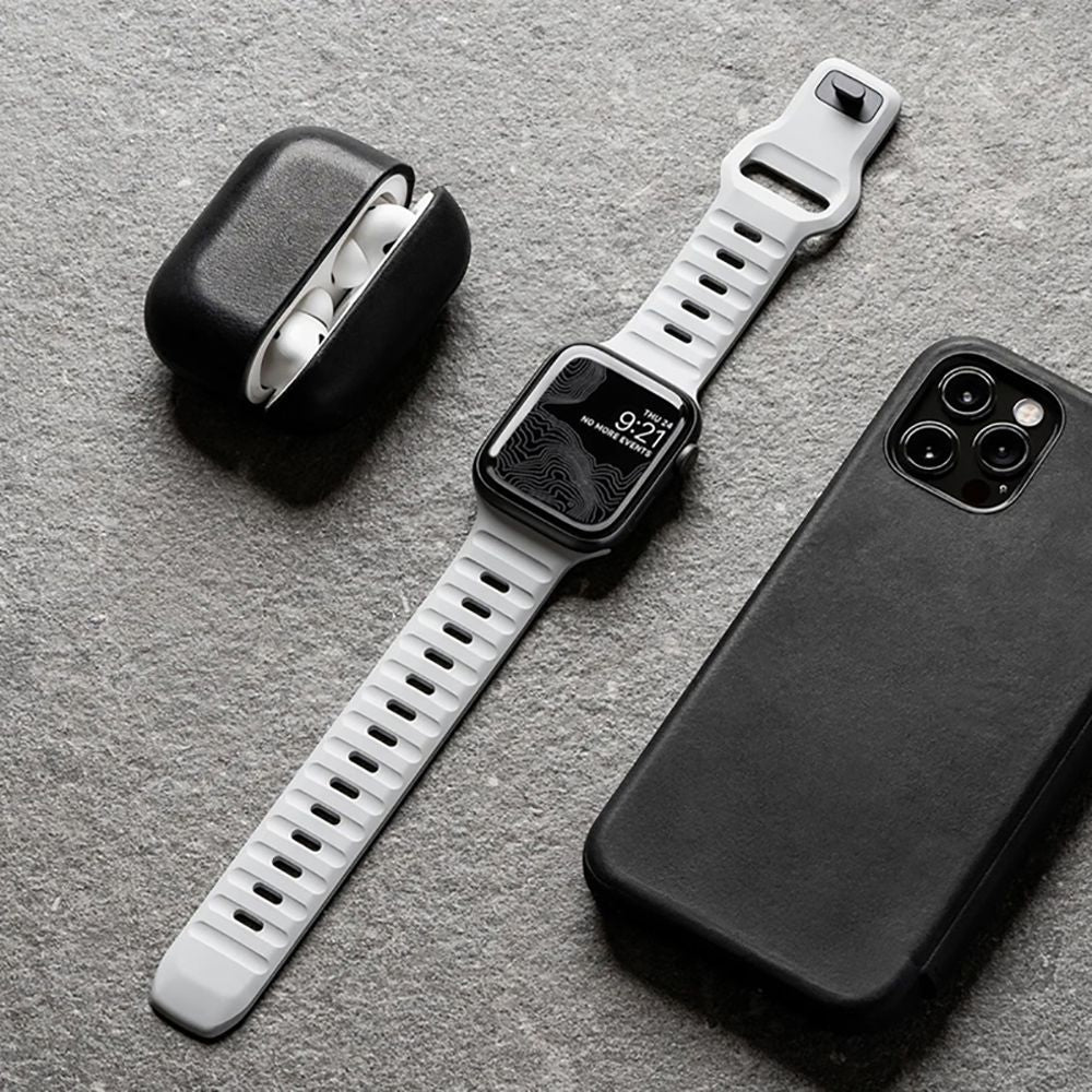 Tech-Protect Λουράκι Apple Watch 8/9/10/11 - SE (1/2/3) - Ultra (1/2/3) – 44/45/46/49mm IconBand Line Λαστιχένιο - Starlight