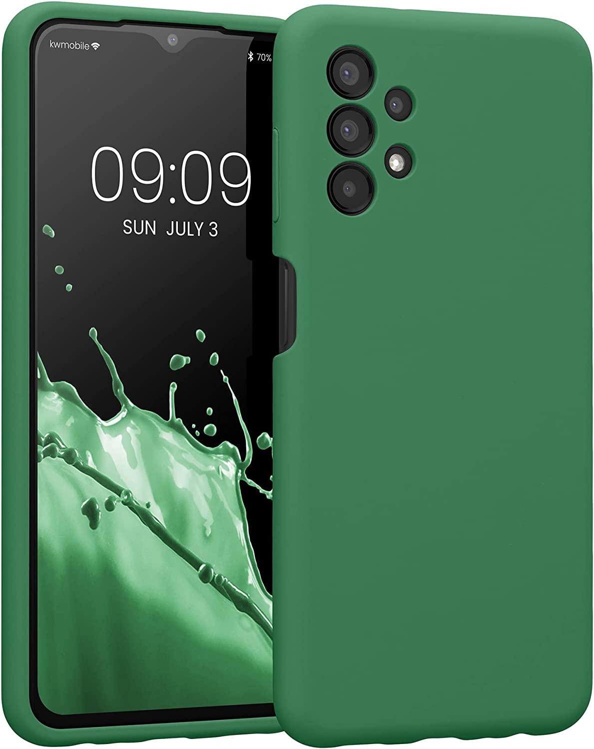 KW Samsung Galaxy A13 4G Θήκη Σιλικόνης Rubberized TPU - Pixie Green - 57832.227