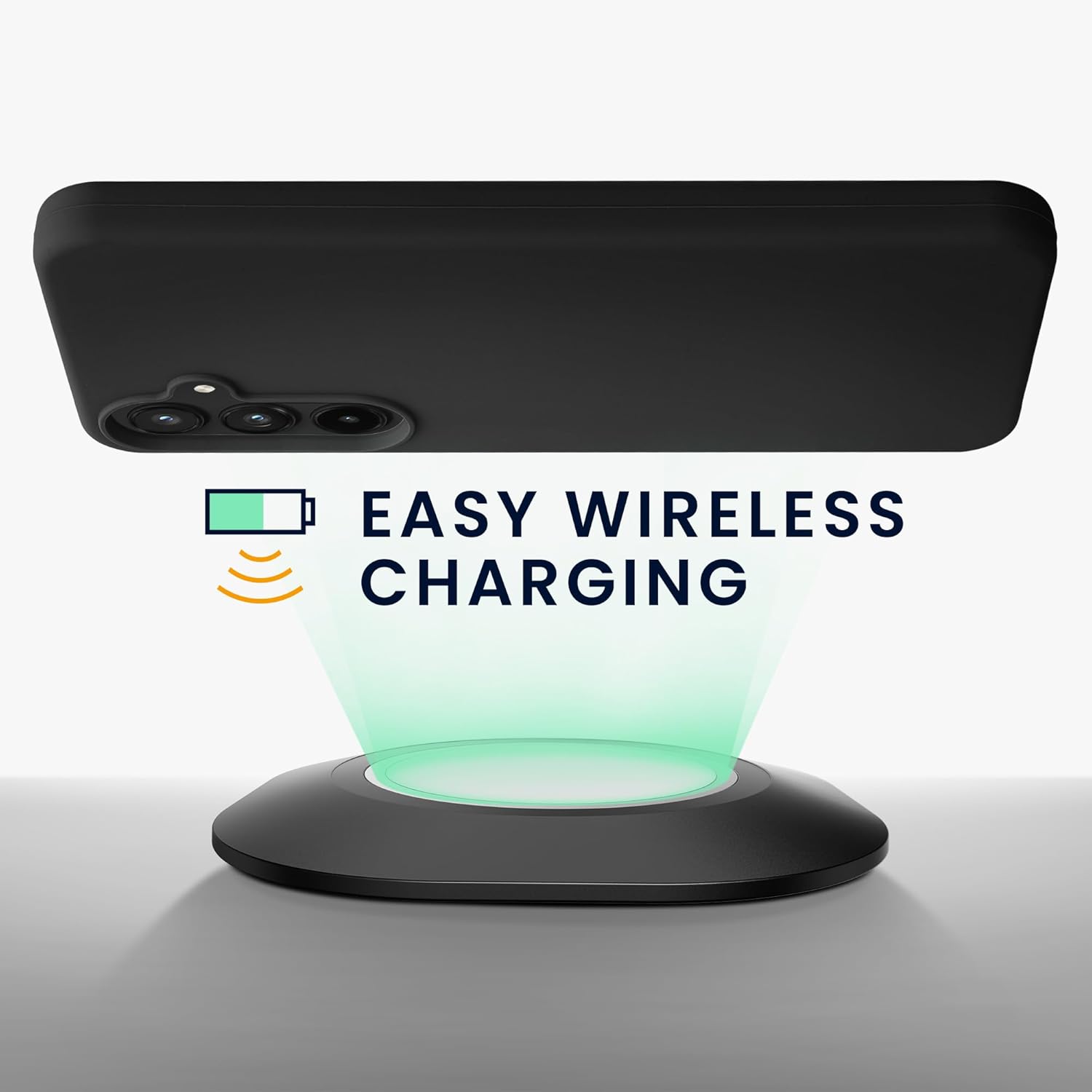 KW Samsung Galaxy A55 5G Θήκη Σιλικόνης Rubberized TPU - Black