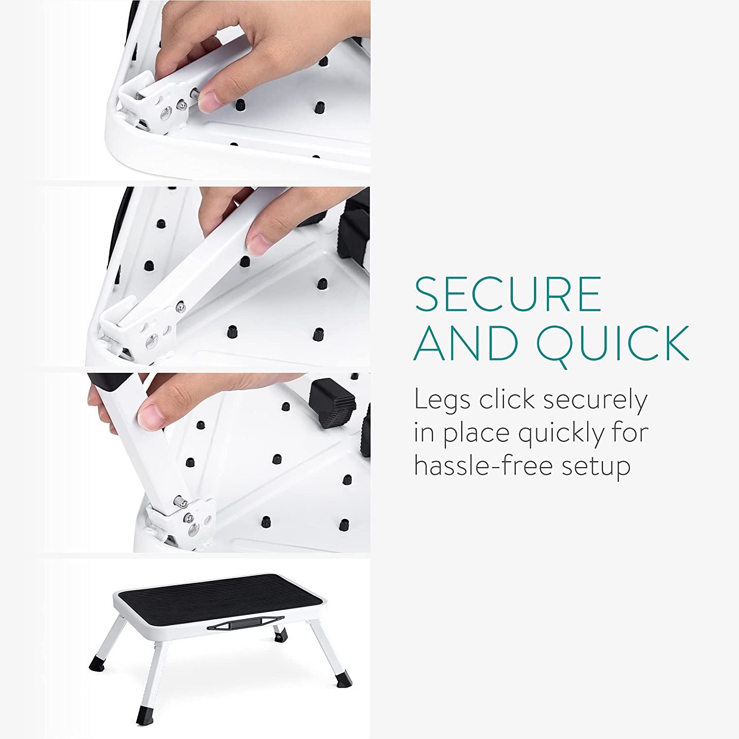 Navaris Αναδιπλούμενο Σκαλοπάτι / Σκαμπό - White / Black - 54101.01