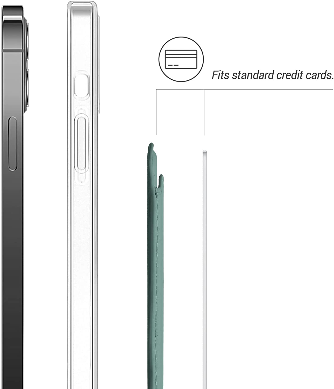KW iPhone Θήκη από Συνθετικό Δέρμα για Πιστωτικές Κάρτες - Teal Matte - 54606.57