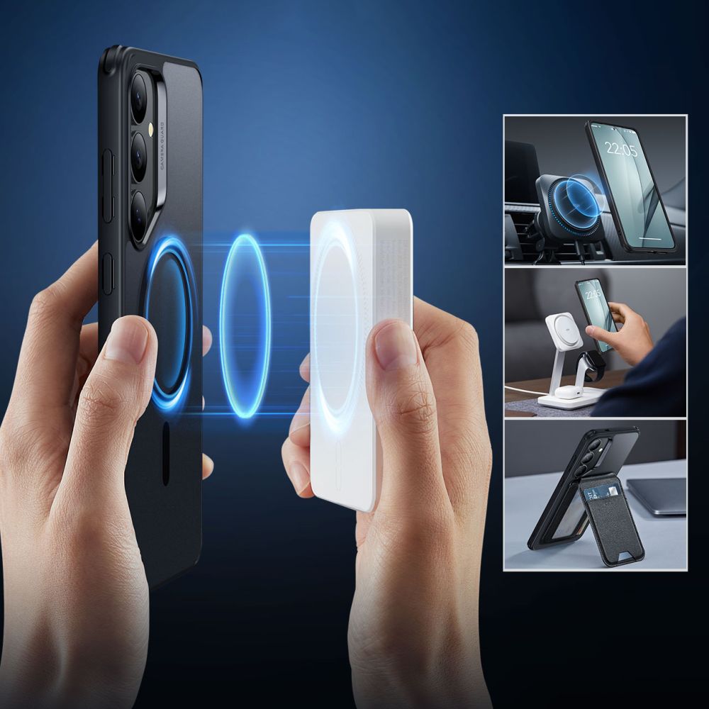 ESR Samsung Galaxy S25 Plus Classic Hybrid Halolock Σκληρή Θήκη με Πλαίσιο Σιλικόνης και MagSafe - Frosted Black