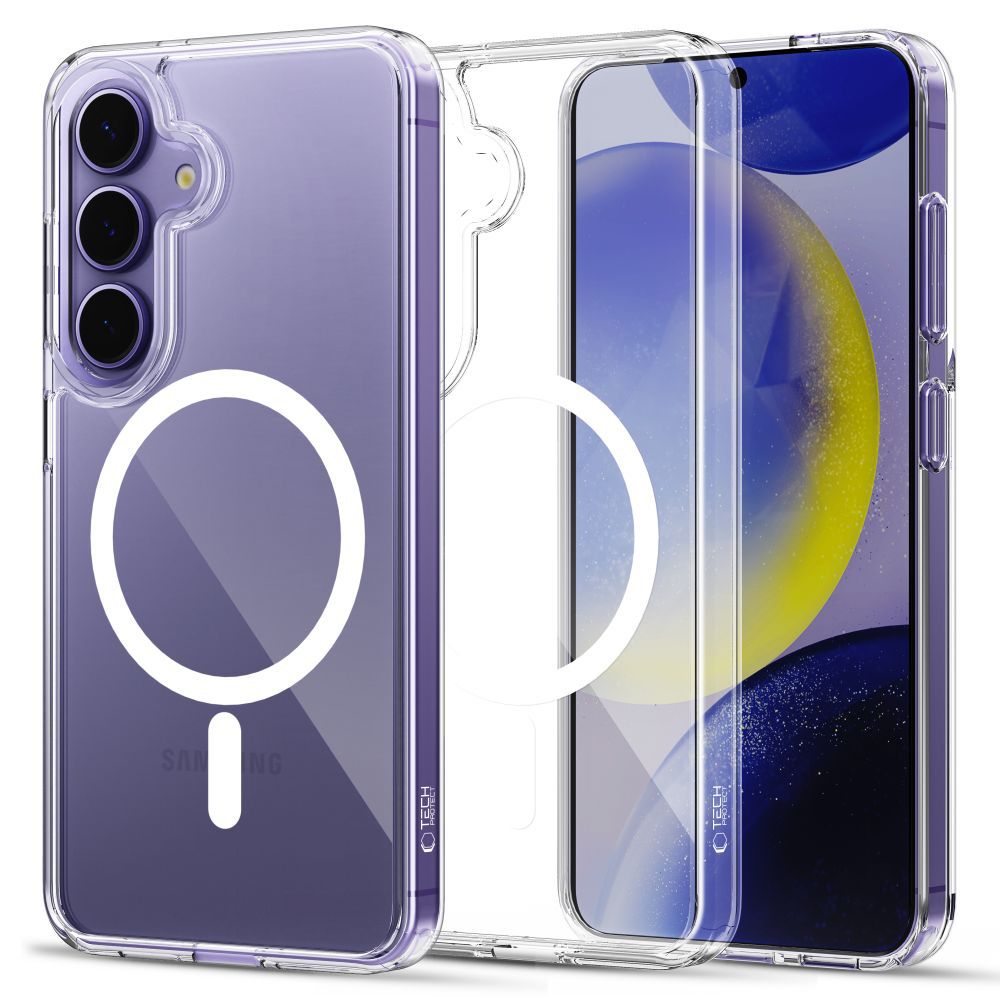 Tech-Protect Samsung Galaxy S25 Plus Flexair Hybrid MagSafe Σκληρή Θήκη με Πλαίσιο Σιλικόνης και MagSafe - Διάφανη