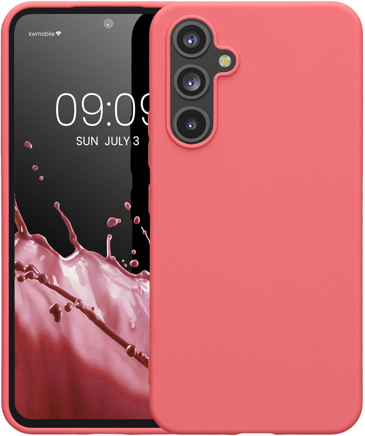 KW Samsung Galaxy A54 5G Θήκη Σιλικόνης TPU - Neon Coral